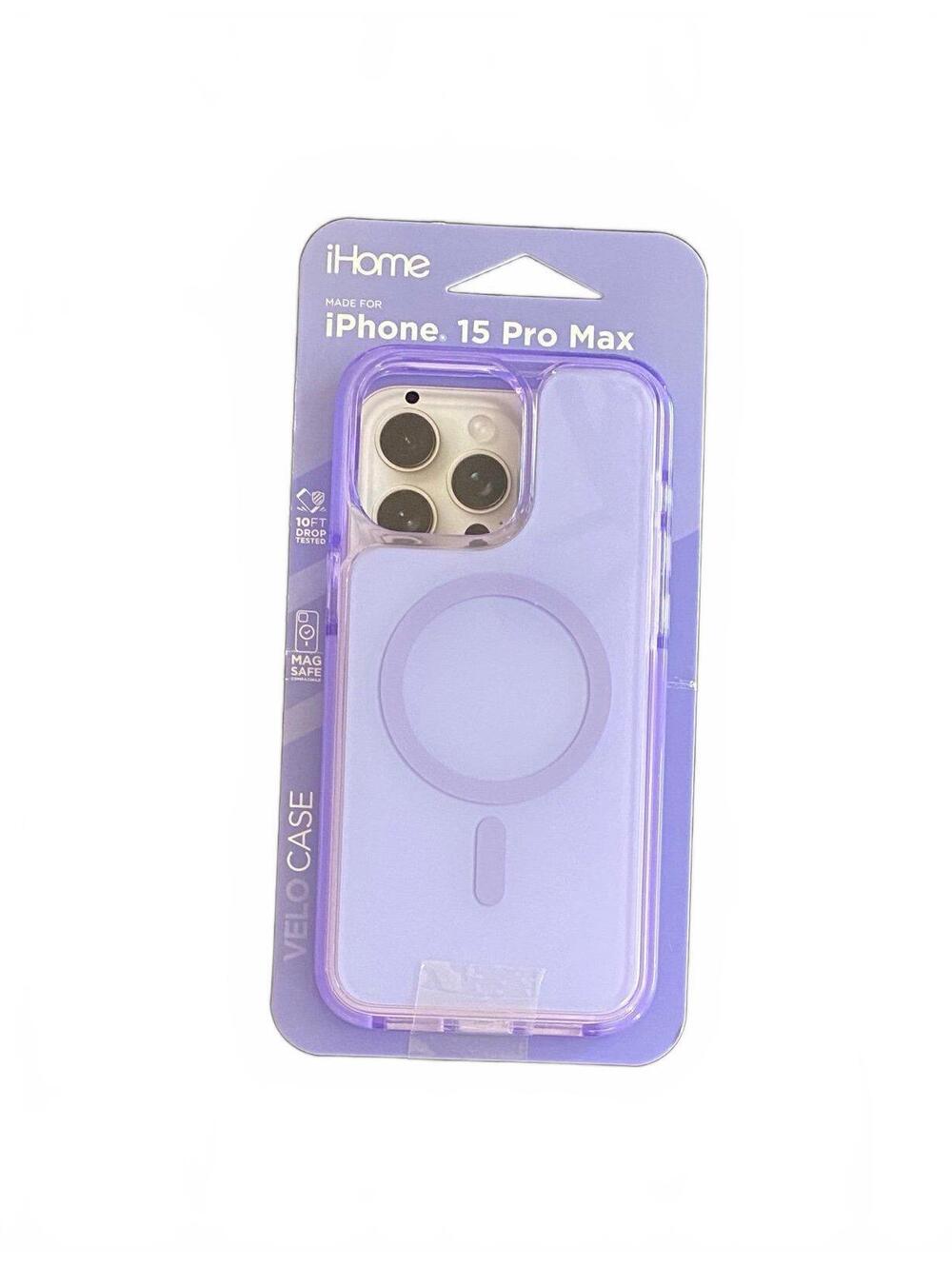 iHome Case for iPhone 15 Pro Max Purple
